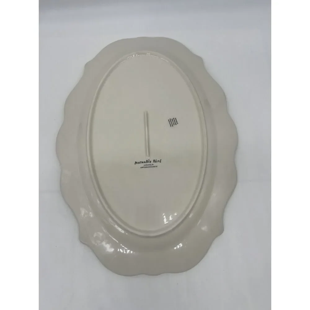 Anthropologie Nathalie Lete Marais Handpainted Stoneware Platter
